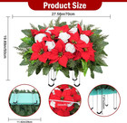 Christmas Cemetery Flowers For Grave  Headstone Flower Saddle