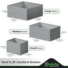 Drawer Organizer Clothes Set Of 12 Grey - Dresser Organizer For Nursery  