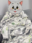 Money Throw Blanket  A Pile Of 100 Dollar Bill Cozy Decor Nap Cash Blankets Gift