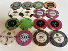 Mixed Lot Of 16 Vintage Collectible Casino And Poker Chips