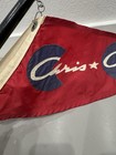 Vintage Chris Craft Boat Burgee Flag Motorboat Rare  With Pole