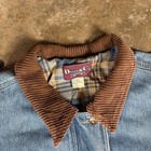 Vintage 90s Denim   Co Corduroy Collar Denim Chore Jacket Size Large