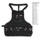 Tool Bib Apron 16 Pocket Woodworking Gardening Carpenter Black Dickies 57081