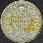 1941-b British India Silver One Rupee - King George Vi -    coingiants   
