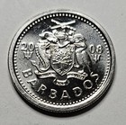 2008 Barbados Ten 10 Cents - Nickel Plated Steel Coin - Caribbean - World Coin