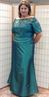 Teal Plus Size Satin Mother Of The Bride Dresses Formal Wedding Evening Gowns