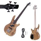 New Ib Basswood 24 Frets Electric Bass Guitar Natural Color