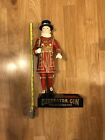 Vtg Beefeater Gin Hand Painted Bar Display Statue Figurine Advertisement Stand