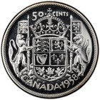 Canada Proof Like 1958 50 Cents Half Dollar Silver Coin - Proof Like