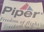 Piper Aircraft Corporation Freedom Of Flight New Style Logo Decals Set Of 2