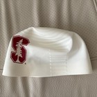Stanford Swim Cap White red