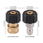 2x M22-14mm Quick Connect Hose Adapter 5000psi Pressure Washer Connector Fitting