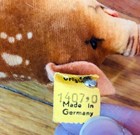 Vintage Steiff Stuffed Animal Mohair Young Boar 1407 0 Ear Button Tag Plush