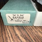 Vintage Wooden 7 5    Judges Gavel R f Mccrillis  Inc Original Box