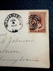 Antique 1883 Cover Envelope Williamsport Pa Target Cancel 2c Red Brown Stamp