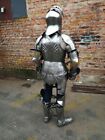 Medieval Battle Larp Full Suit Of Armor Gothic Wearable Knight Helmet Armour