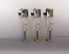 3 X Clipper Refillable Butane   Flint - Full Size Clear Lighters  translucent 