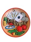 Las Vegas Casino 3d Decorative Plate Poker Dice Roulette Gambling Handmade 