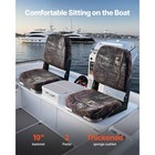 2pcs Boat Seat Low Back Fold-down Fishing Boat Seat Sponge Cushion Padding Chair