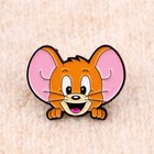 Jerry Enamel Pin Cartoon Mouse Cute Head Lapel Pin Badge Gift- Us Seller