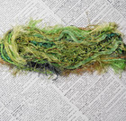 Fiber Yarn Sample Pack Green Mix 12 Yds Craft Embellishments Weaving Slow Stitch
