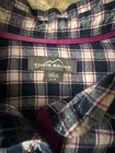 Eddie Bauer Blue And White Plaid Long Sleeve Flannel Button-down Shirt Size L