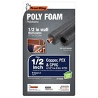 Foam Pipe Insulation 6 Ft 1 2  Frost King Tube Wrap Hot Cold Water Pipe