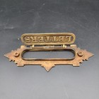 Vintage Brass Letters Mail Slot Plate 7 5  Ornate Victorian Style Door Hardware