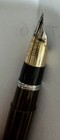 14k Gold Sheaffer Triumph Tuckaway Fountain Pen Brown Striated Wwii 40   s