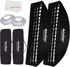 Us Godox 22x90cm Softbox Strip Beehive Honeycomb Bowens Mount Soft Box Fr Photo