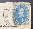 Confederate States Stamps Csa 1 Green Tied On Virginia Cover  Cv  300