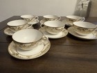 Antique Nippon Hand Painted Tea Cup  Saucer White gold  set7 Peaces 