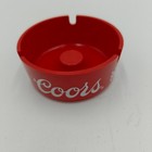 Vintage Coors Light Beer Ashtray Red Silver Blue  Plastic Lot Of 4  3 5 Inches 