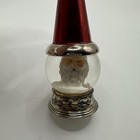 Towle Christmas Santa Water Snow Globe Salt Pepper Shakers Vintage Santa Claus