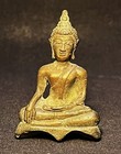 Old Thai Buddha Amulet Phra Chiang Saen Sing 3 Buddha Bronze