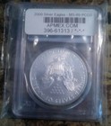 2009 American Silver Eagle  1 Dollar Coin  Pcgs Graded  Ms69  Spots toning 