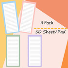 4 Pack Magnetic Notepads For Refrigerator grocery List Large Magnet Pad For Frid