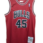 Michael Jordan Signed Autographed Chicago Bulls Red Jersey  45 W coa