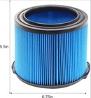 Vf3500 3-layer Fine Dust Cartridge Filter For Ridgid 3-4 5 Gallon Wet Dry Vacuum