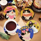 8 Pcs Diamond Art Coasters Kit  Cute Cat Diamond Painting Coasters Kits For Adul