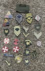 Vintage Lot Of 23 Assorted Us Military Patches With First Aid Pouch