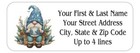 150 Gnome Drinking Coffee  Mailing Return Address Labels Personalized