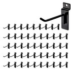 50 Packs Slatwall Hooks 6 Inch Panel Display Hooks Metal Slat Wall Black