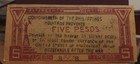 1942 Apayo Philippines 5 Pesos Emergency Banknote