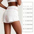Orange Women 2   in   1 High Waist Lined Yoga Run Shorts
