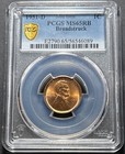 1951-d Lincoln Wheat Cent Broadstruck Mint Error Pcgs Ms65rb