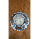 Vintage Mid-century Silver Metal Cabbage Leaf Serving Bowl