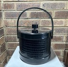 Vintage Eiswurfel Behalter Atapco Usa Ice Cube Bucket Faux Alligator Chrome