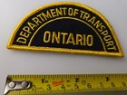 Ontario Department Of Transport Patch Vintage Shoulder Crest Canada Obsolete