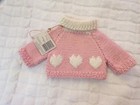 Nwt Cottage Collectibles Doll Teddy Bear Size Sweater Pink With Hearts